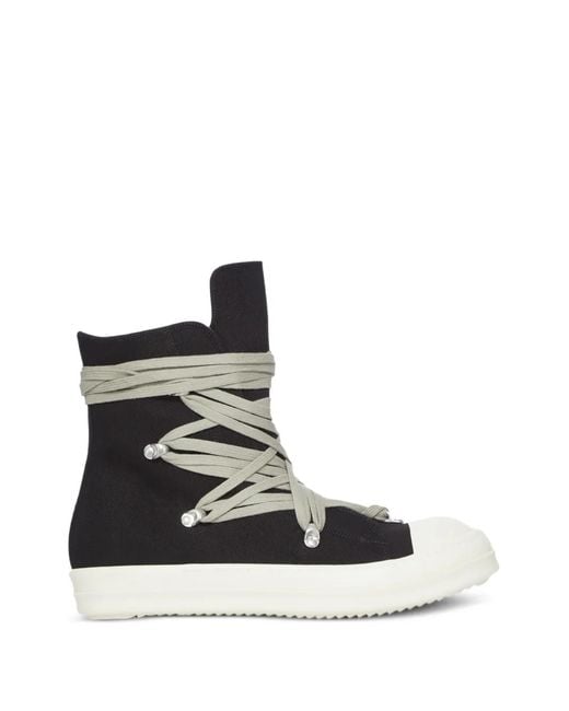 Rick Owens Black Megalace Sneakers