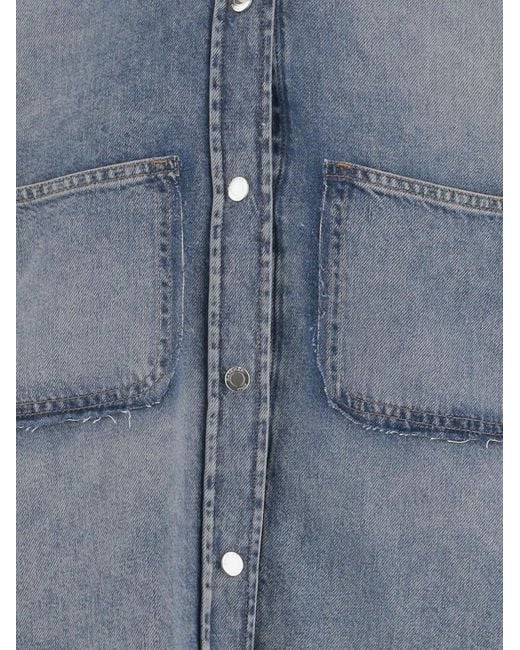 Haikure Blue Patch-Pocket Denim Jacket