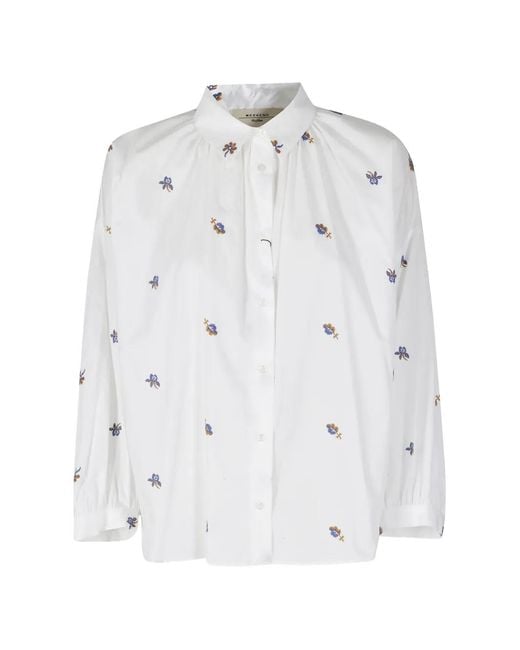 Weekend by Maxmara White Chemise À Broderies