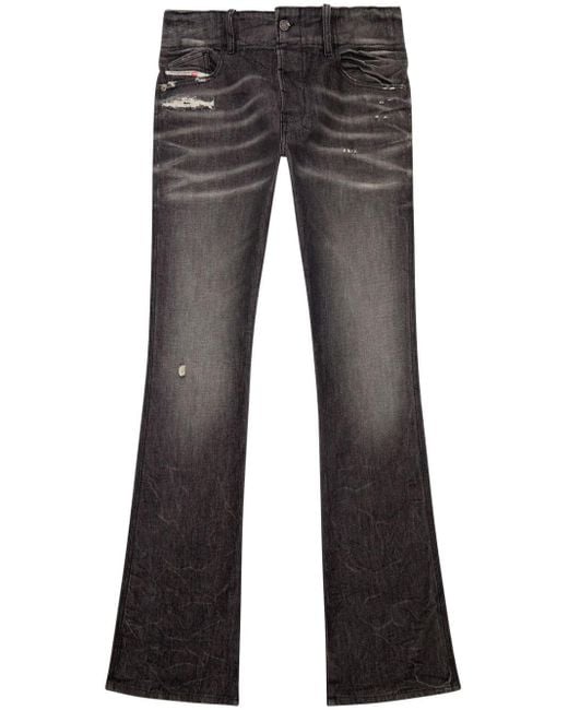 DIESEL Tief sitzende D-Backler 09h51 Bootcut-Jeans in Gray für Herren