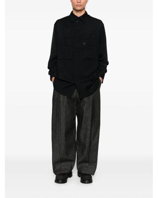 Y-3 Black Buttoned Pocket Shirt for men