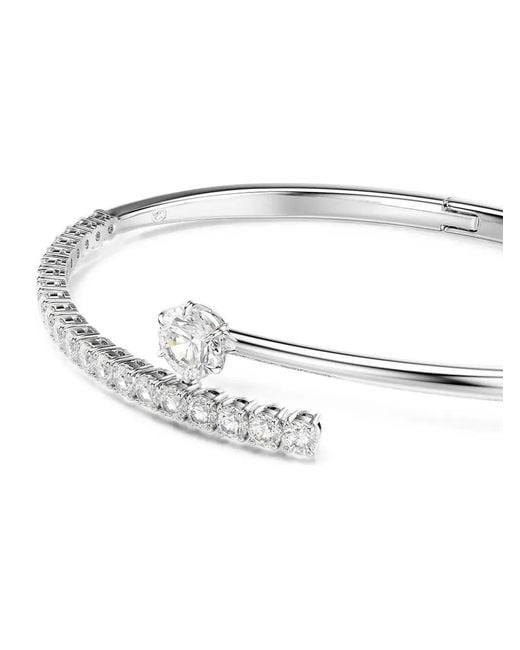 Swarovski White Crystal-Embellished Bangle