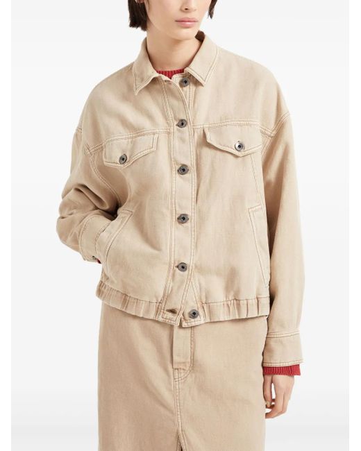 Brunello Cucinelli Natural Monili Jacket