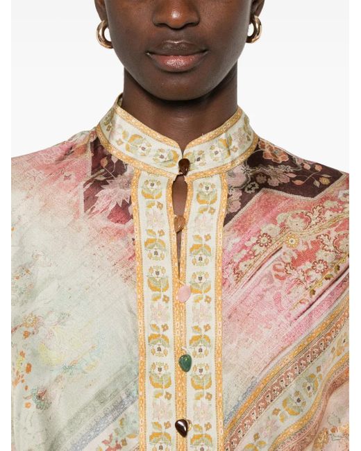 Zimmermann Multicolor Tallow Printed Silk Midi Dress