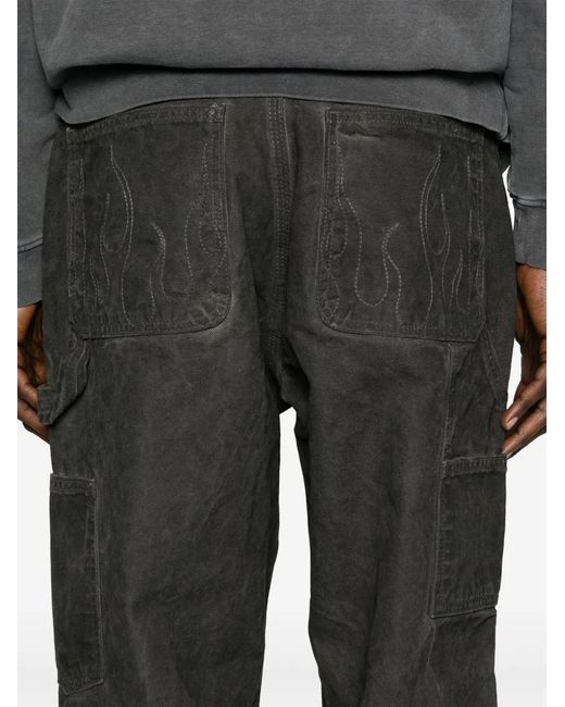 Vision Of Super Black Logo-Patch Jeans for men