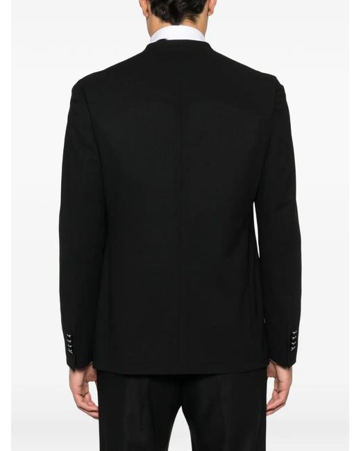 Tagliatore Black Double-Breasted Jacket for men
