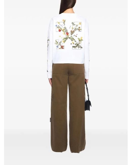 Off-White c/o Virgil Abloh White Arrow Flowers T-Shirt