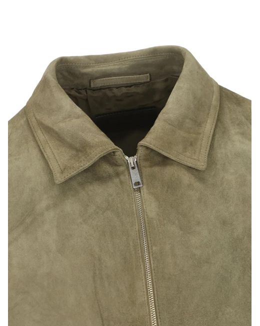 Prada Green Suede Leather Jacket for men