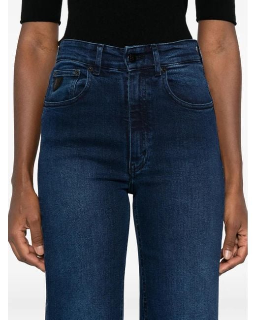 Lois Blue High-Waisted Flared Jeans