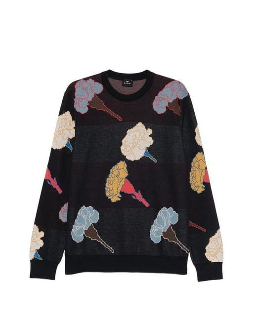 Pull Carnation À Fleurs Paul Smith pour homme en coloris Black