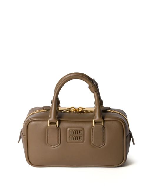 Miu Miu Arcadie レザーバッグ Brown