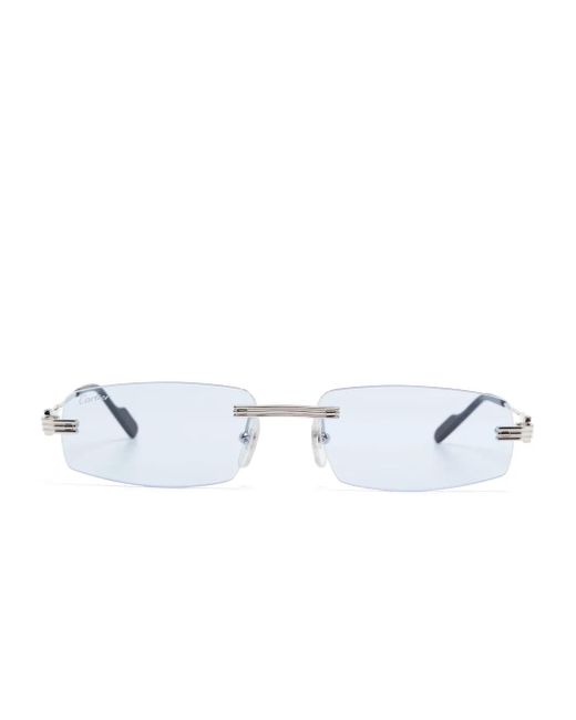 Cartier White Rimless Sunglasses