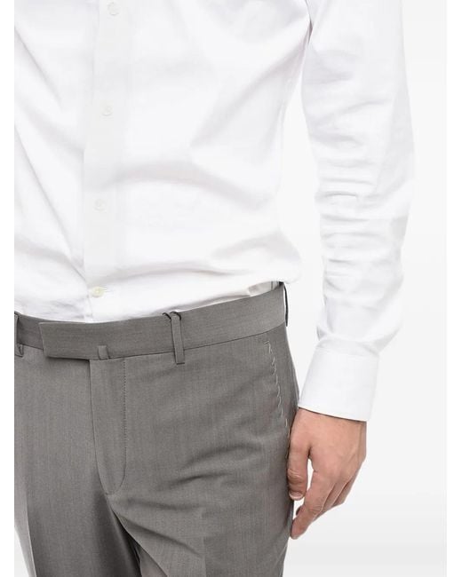 Corneliani Gray Academy Slim-Fit Trousers for men