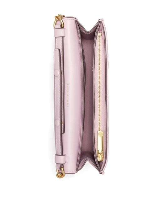 Tory Burch Pink Fleming Leather Chain Wallet