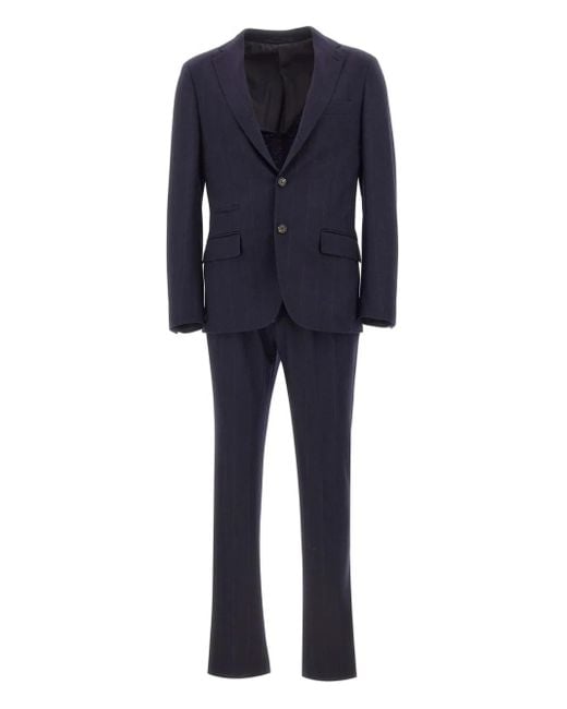 Eleventy Blue Pinstripe Suit for men