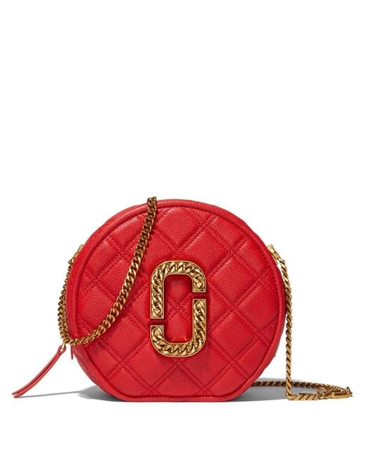 Marc Jacobs The Status Round-shape Crossbody Bag in Red | Lyst