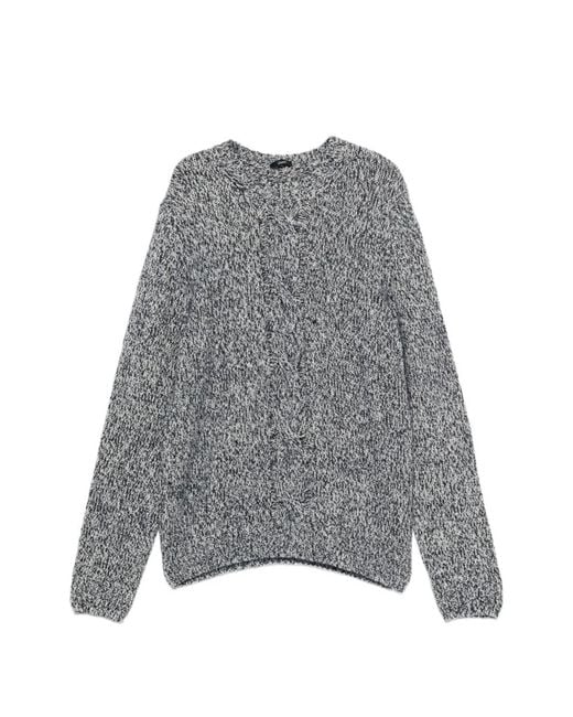 Herno Gray Cable-Knit Sweater for men