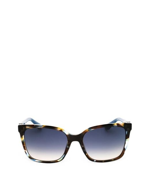 Guess Blue Tortoiseshell-Effect Cat-Eye Sunglasses