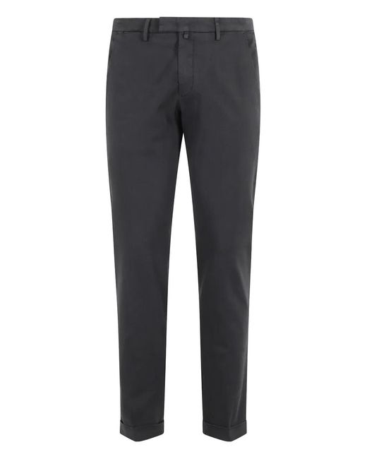 Briglia 1949 Gray Turn-Up Cuff Trousers for men