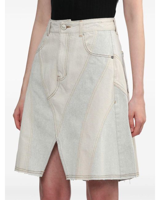 SJYP Gray A-line Denim Skirt