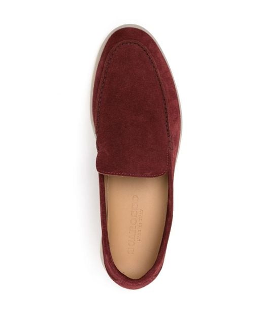 Scarosso Red Ludovico Suede Loafers