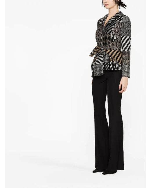 Moschino Black Mix-Print Single-Breasted Jacket