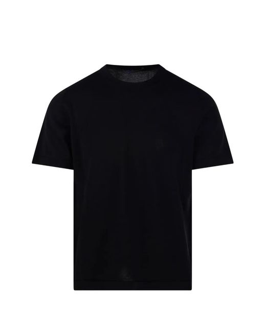 Fabrizio Del Carlo Black Crew-Neck T-Shirt for men