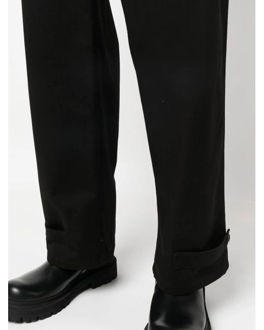 McQueen Black Buckled Four-Pocket Straight Trousers for men