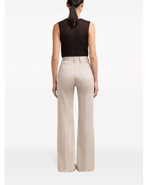 AMI Natural High-rise Flared Trousers