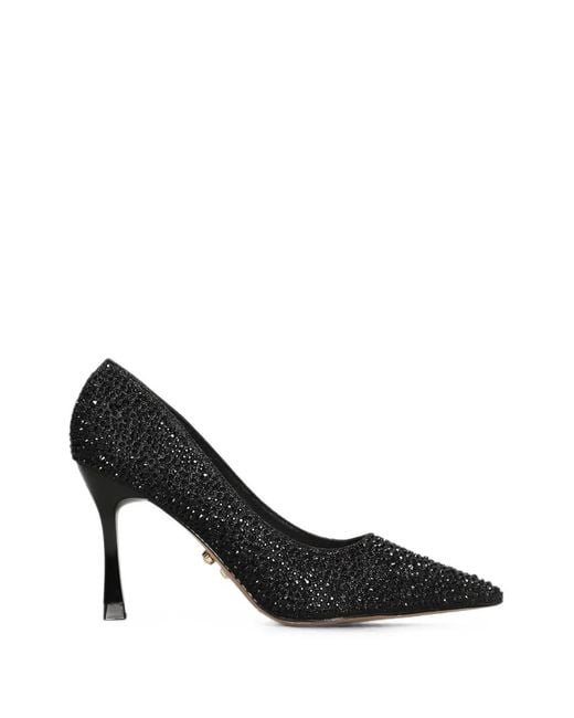Twentyfourhaitch Black Teylor Crystal-Embellished Pointed-Toe Pumps