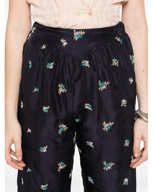 Forte_forte Blue Floral Trousers