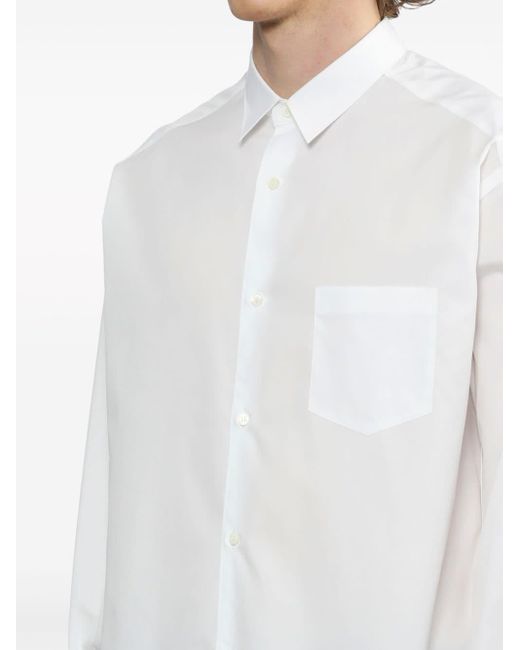 Chemise en coton à logo brodé Comme des Garçons pour homme en coloris White