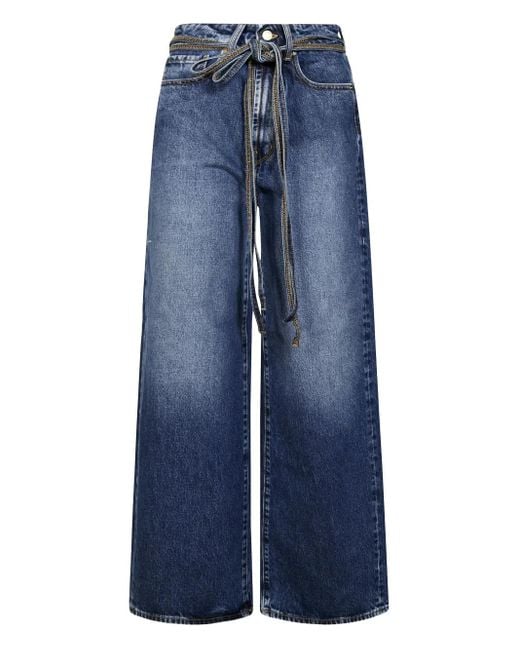 CYCLE Jeans Met Wijde Pijpen in het Blue