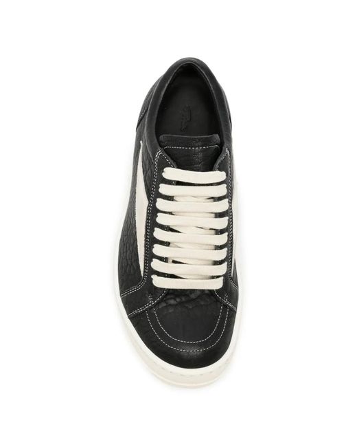 Rick Owens White Vintage Lace-Up Sneakers
