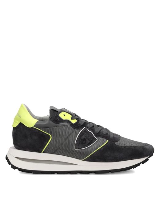 Philippe Model Gray Tropez Haute Mesh-Panelled Sneakers for men