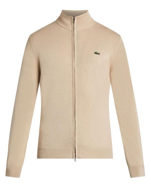 Lacoste Vest Met Logopatch En Rits in het Natural voor heren