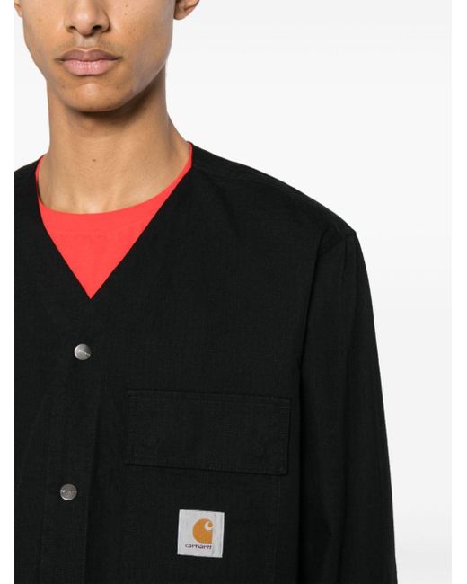 Chemise à logo appliqué Carhartt pour homme en coloris Black