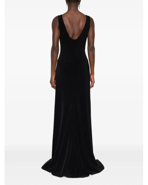 Balenciaga Black Sleeveless Pleat-Detail Dress