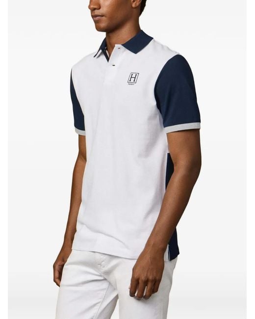 Hackett Blue Logo-Embroidered Polo Shirt for men