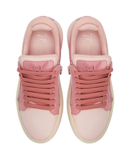 Giuseppe Zanotti Pink Gz94 Leather Sneakers
