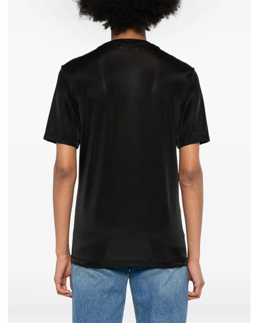 Rabanne Black Logo-Embellished Jersey T-Shirt