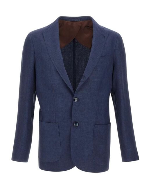 Blazer Lello Barba Napoli pour homme en coloris Blue