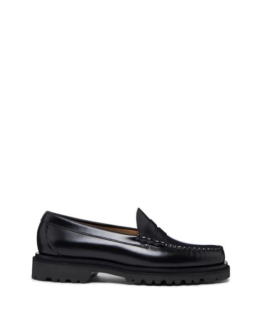 G.H.BASS Black Weejuns Step-Lug Larson Penny Loafers for men