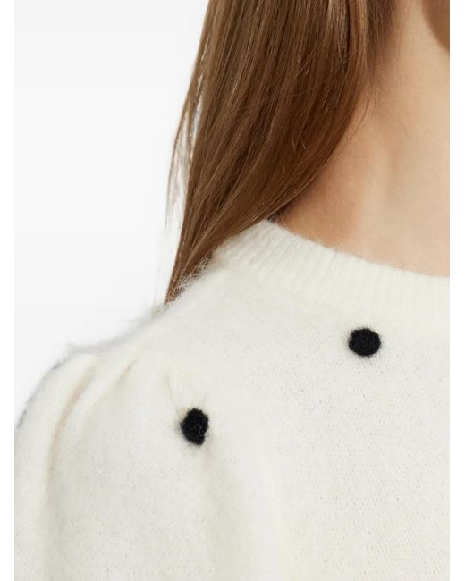 Gestuz Natural Pullover Mit Ballonärmeln