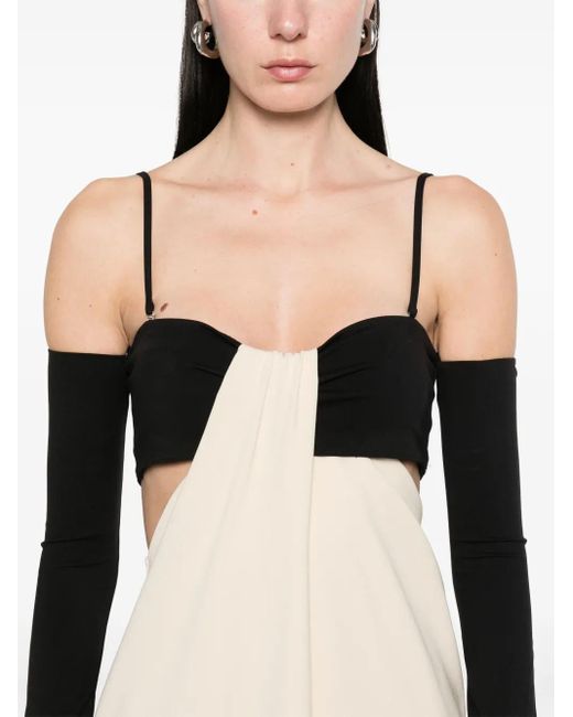 Nanushka Bandeau Gedrapeerde Maxi-Jurk in het White