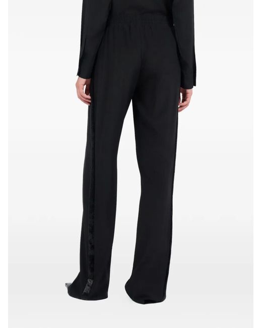 Roberto Cavalli Black Beaded-Detail Trousers