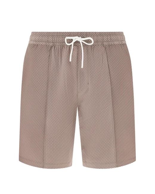 Boggi Gray Short De Bain À Imprimé Graphique for men