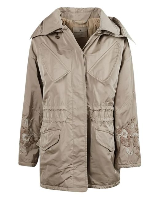 Ermanno Scervino Brown Bestickter Mantel
