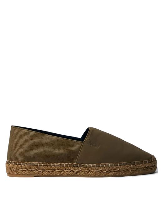 Saint Laurent Espadrilles Met Geborduurd Logo in het Green