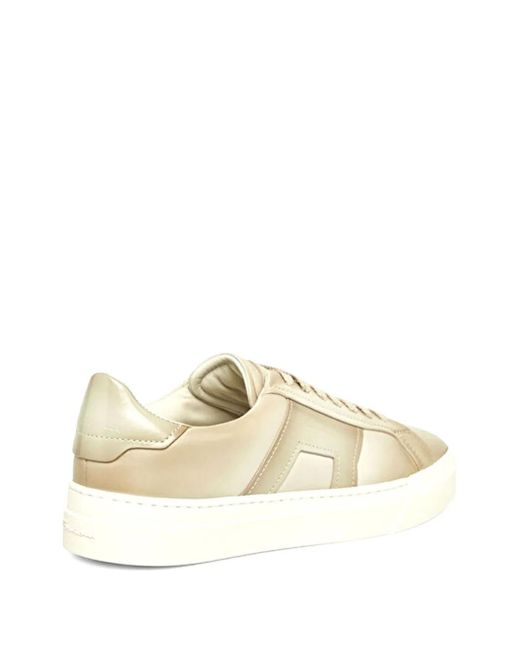 Santoni Natural Leather-Panelled Sneakers for men